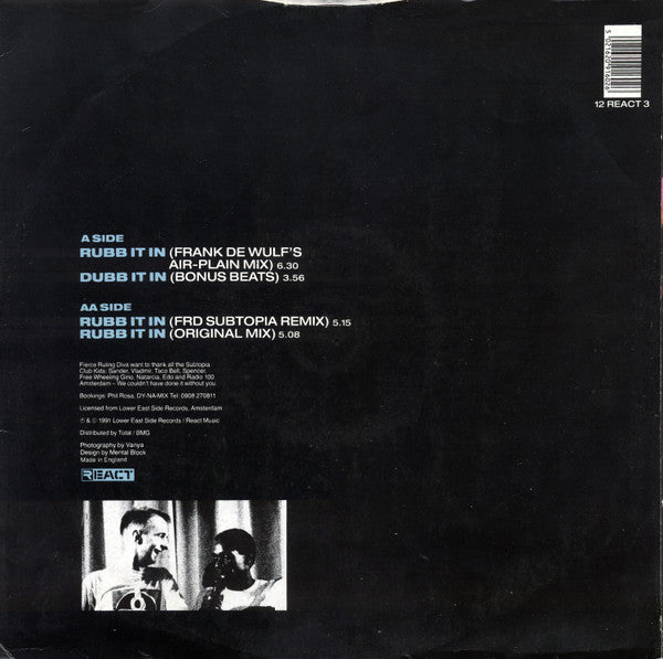 Fierce Ruling Diva : Rubb It In (12", Single)