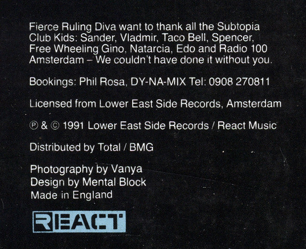 Fierce Ruling Diva : Rubb It In (12", Single)
