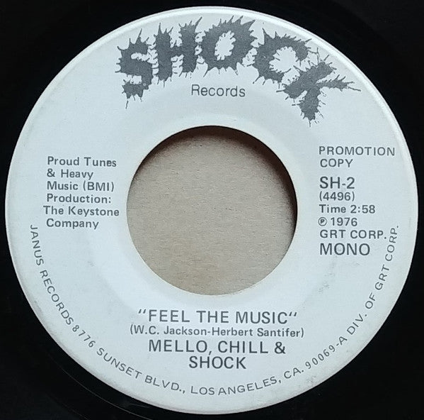 Mello, Chill & Shock : Feel The Music (7", Single, Promo)