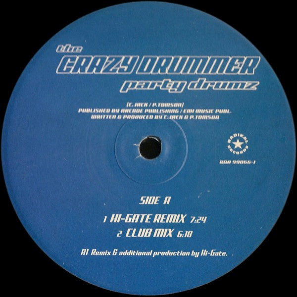 The Crazy Drummer : Party Drumz (12")