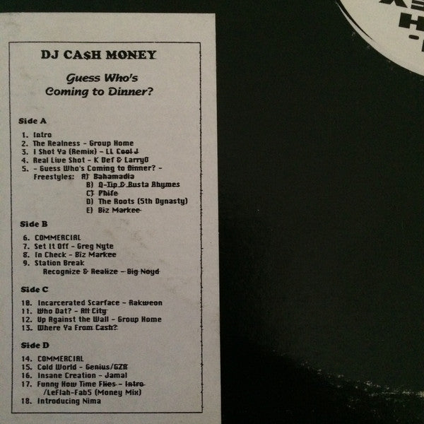 DJ Cash Money : Guess Who's Comin' To Dinner (2xLP)