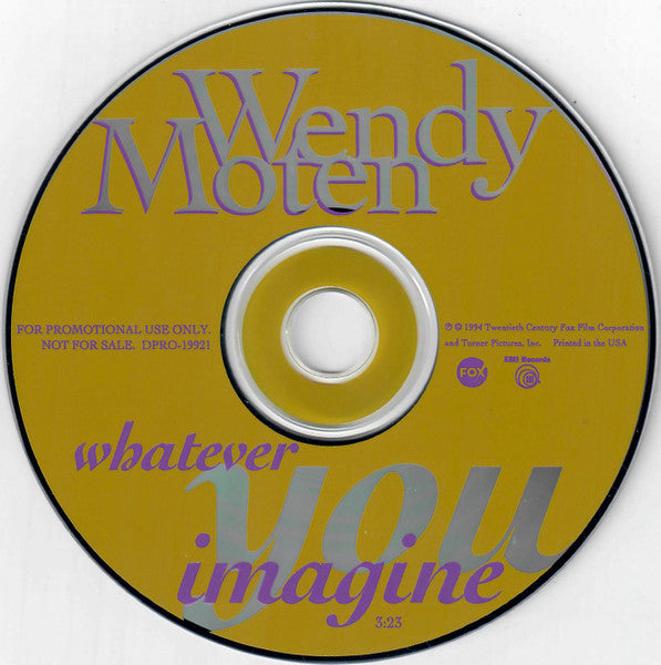 Wendy Moten : Whatever You Imagine (CD, Single, Promo)