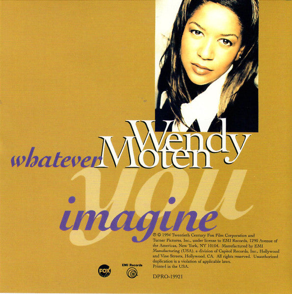 Wendy Moten : Whatever You Imagine (CD, Single, Promo)
