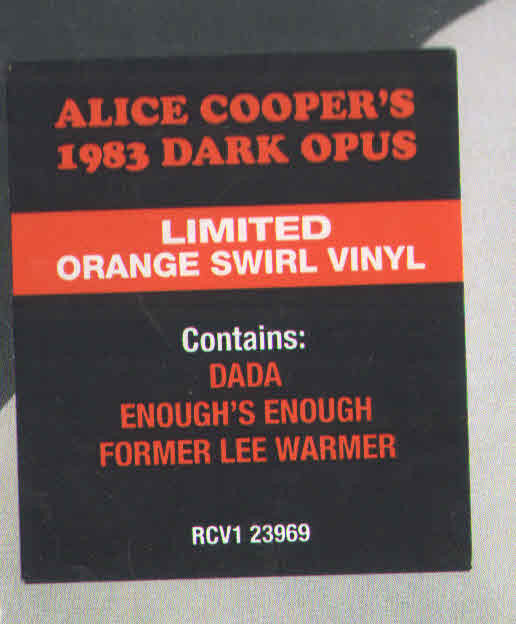 Alice Cooper (2) : DaDa (LP, Album, Ltd, RE, Ora)