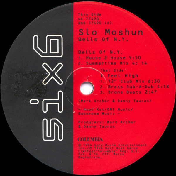 Slo Moshun : Bells Of N.Y. / I Feel High (12")