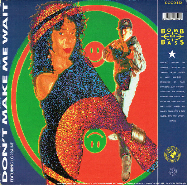 Bomb The Bass : Megablast (Hip Hop On Precinct 13) / Don't Make Me Wait (12", Red)