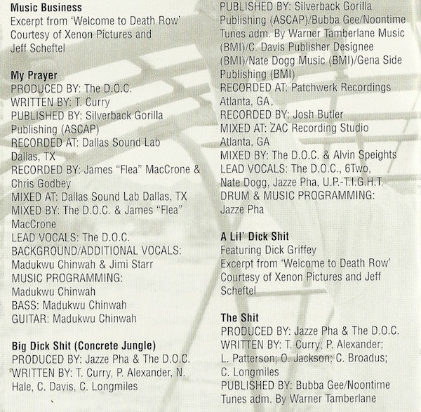 The D.O.C. : Deuce (CD, Album)