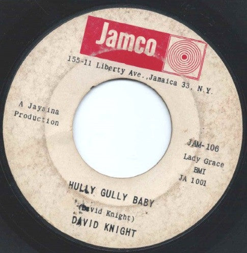 David Knight (15) : Hully Gully Baby / Too Kissable For Words (7", Styrene)