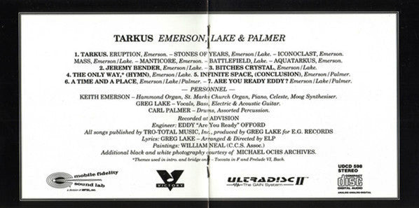 Emerson, Lake & Palmer : Tarkus (CD, Album, RE, RM)