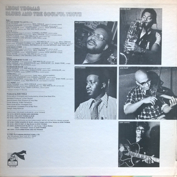 Leon Thomas : Blues And The Soulful Truth (LP, Album, Pre)