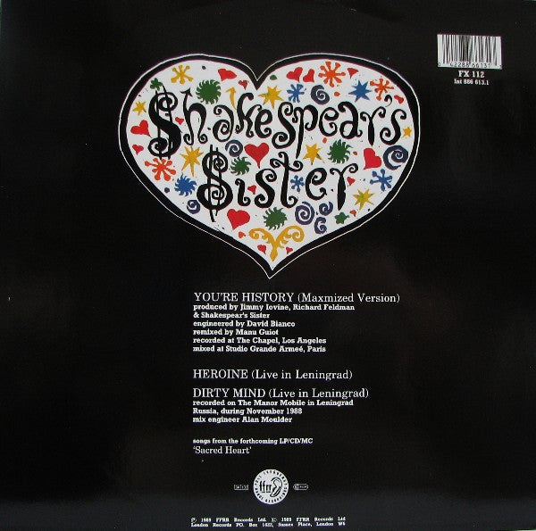 Shakespear's Sister : You're History (12")