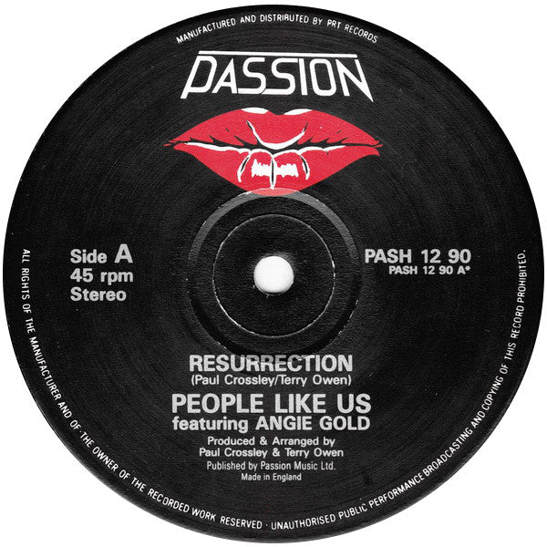 People Like Us (2) Featuring Angie Gold : Resurrection (12")