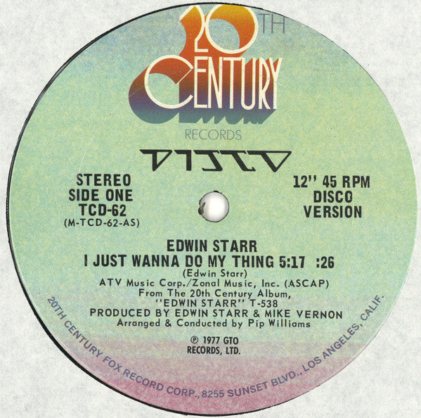 Edwin Starr : I Just Wanna Do My Thing (12")