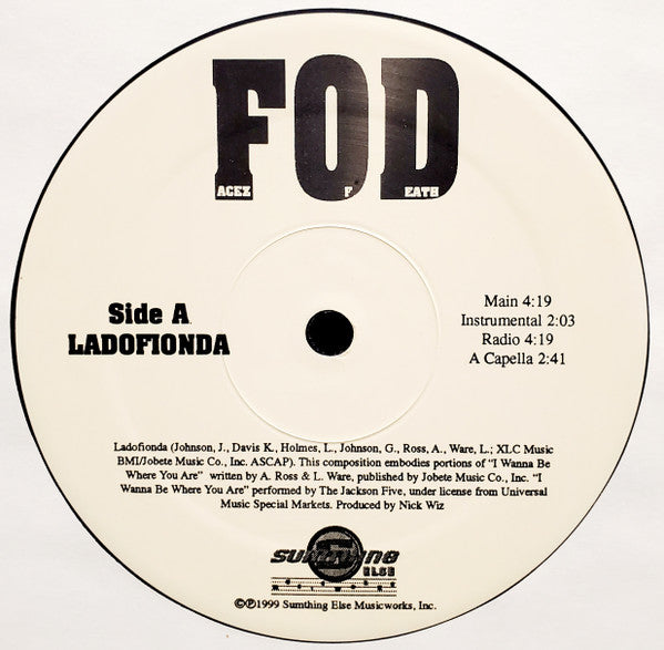 Facez Of Death : Frontline / Ladofionda (12", Promo)