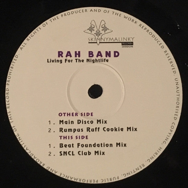 RAH Band : Living For The Nightlife (12")