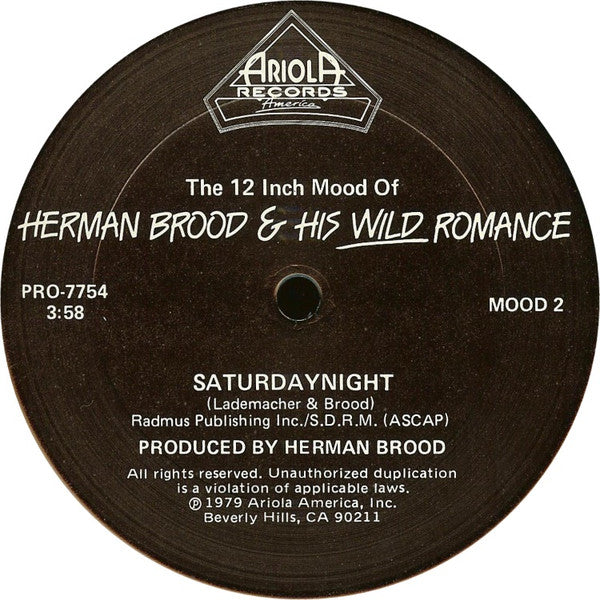 Herman Brood & His Wild Romance : Saturdaynight (12", Single, Promo)