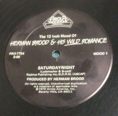 Herman Brood & His Wild Romance : Saturdaynight (12", Single, Promo)