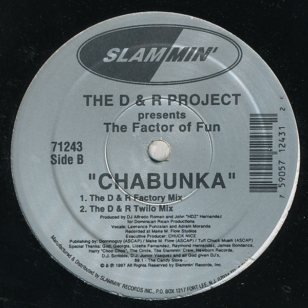 The D & R Project Pres. The Factor Of Fun : Crazy / Chabunka (12")