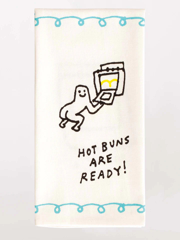 Blue Q Cotton Dish Towel - Hot Buns Are Ready