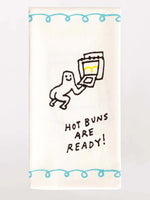 Blue Q Cotton Dish Towel - Hot Buns Are Ready
