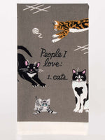 Blue Q Cotton Dish Towel - People I Love: Cats