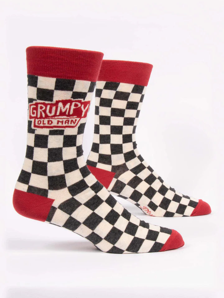 Blue Q - Men's Crew Socks- Grumpy Old Man