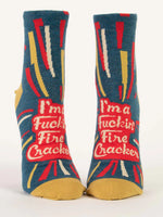 Blue Q - Women's Ankle Socks- I'm A F***in Firecracker