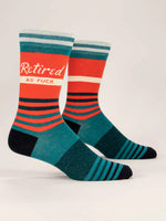 Blue Q - Men's Crew Socks- Retired As F***