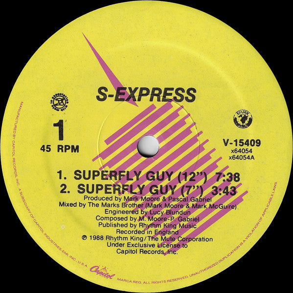 S-Express* : Superfly Guy (12")