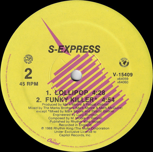 S-Express* : Superfly Guy (12")