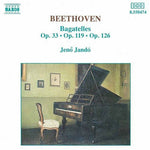the album cover for JenÅ‘ JandÃ³ - Bagatelles Op 33, 119 & 126