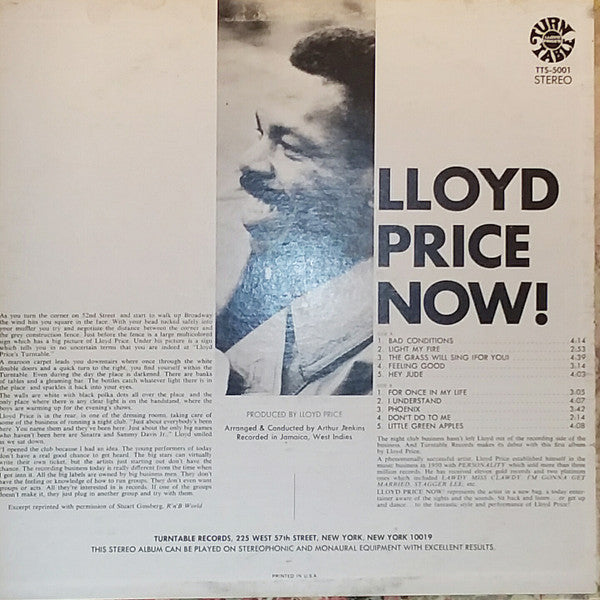 Lloyd Price : Now! (LP)