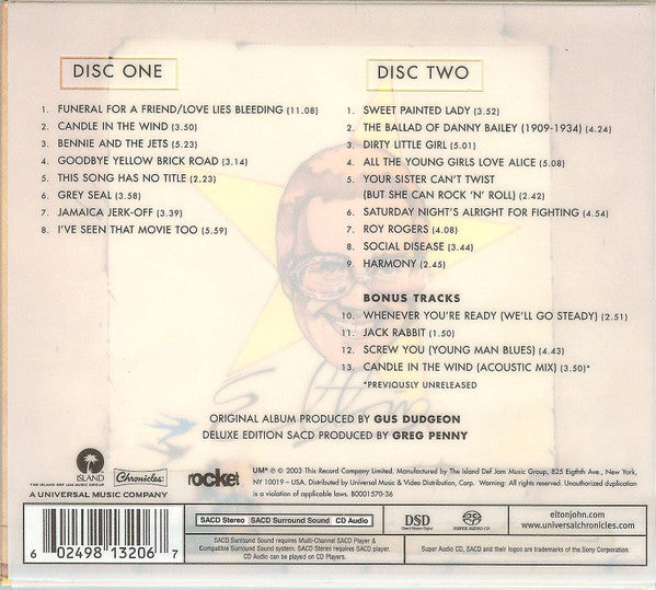 Elton John : Goodbye Yellow Brick Road (2xSACD, Hybrid, Multichannel, Album, Dlx, RM, 30t)