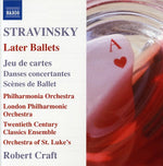 the album cover for Robert Craft - Later Ballets: Jeu de Cartes Danses Concertantes