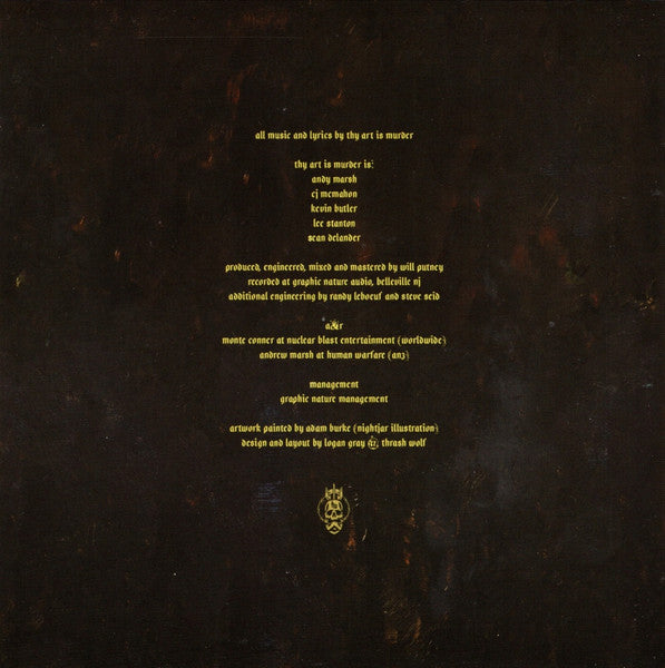 Thy Art Is Murder : Death Perception (7", Single, Ltd, Yel)