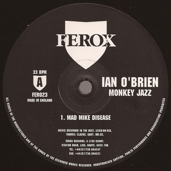 Ian O'Brien : Monkey Jazz (12")