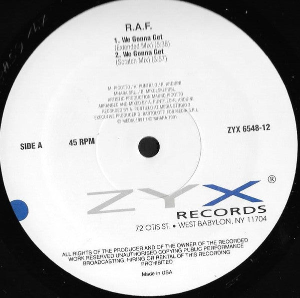 R.A.F. : We Gonna Get (12", Com)