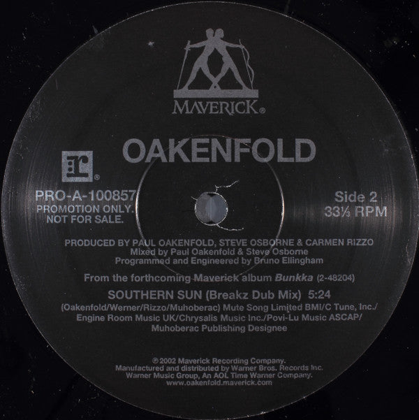 Paul Oakenfold : Ready, Steady, Go / Southern Sun (12", Promo)