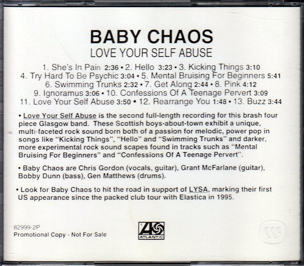 Baby Chaos : Love Your Self Abuse (CD, Album, Promo)