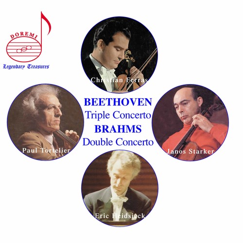 the album cover for Dvorak/Tchaikovsky/Bruch - Triple & Double Concertos