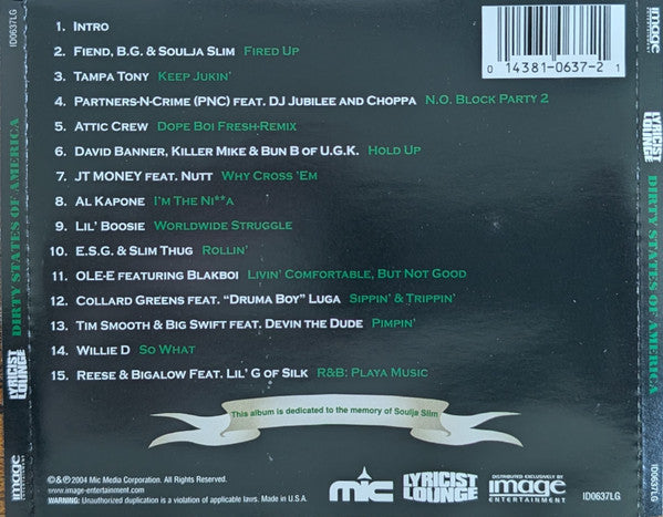 Various : Lyricist Lounge (Dirty States Of America) (CD, Comp)