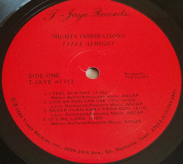Mighty Inspirations : I Feel Alright (LP)