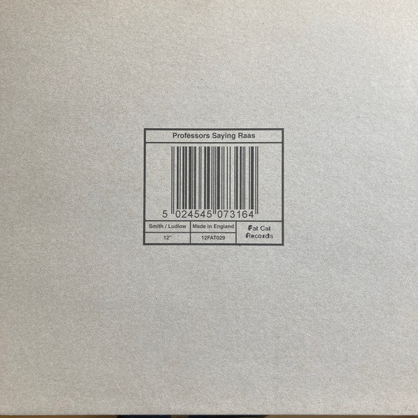 Professor Ludlow And Dr. Smith : Professors Saying Raas E.P. (12", EP)