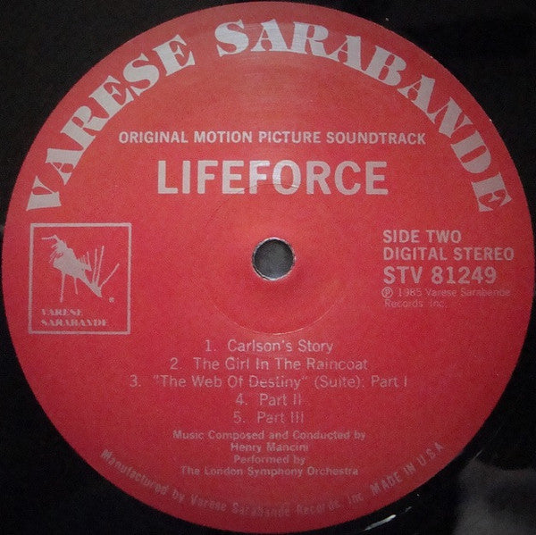 Henry Mancini : Lifeforce (Original Motion Picture Soundtrack) (LP, Album)