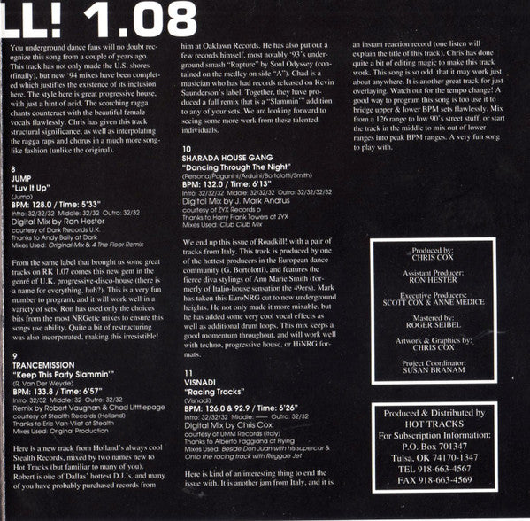Various : Roadkill! 1.08 (CD, Comp, Promo)