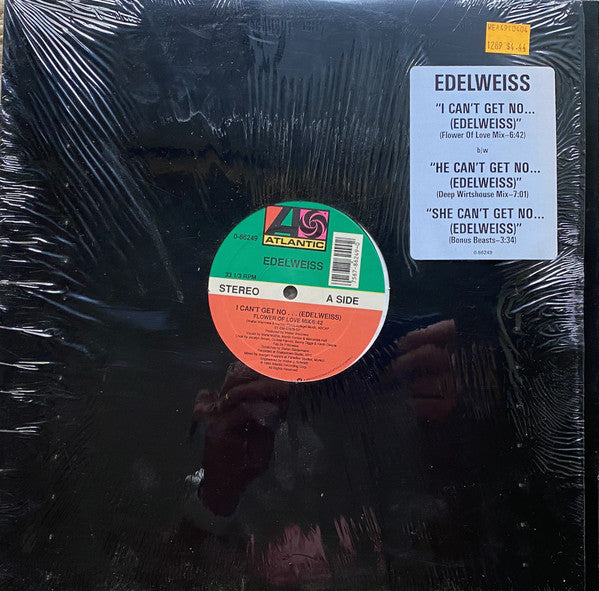 Edelweiss : I Can't Get No... (Edelweiss) (12")