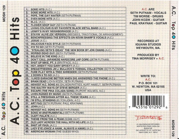 AxCx* : Top 40 Hits (CD, Album, RE)