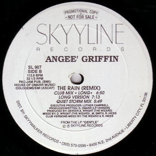 Angeé Griffin* : The Rain (Remix) (12", Promo)