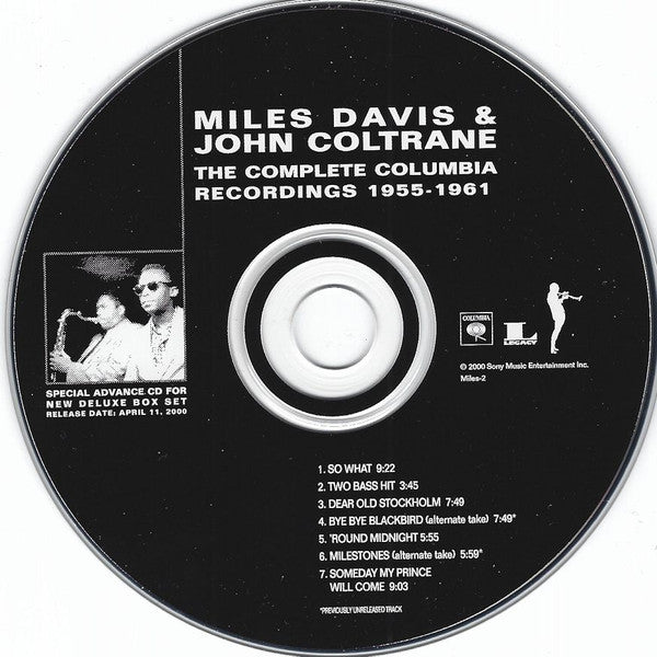 Miles Davis With John Coltrane : Selections From Miles Davis & John Coltrane The Complete Columbia Recordings 1955 - 1961 (CD, Advance, Comp, S/Edition)