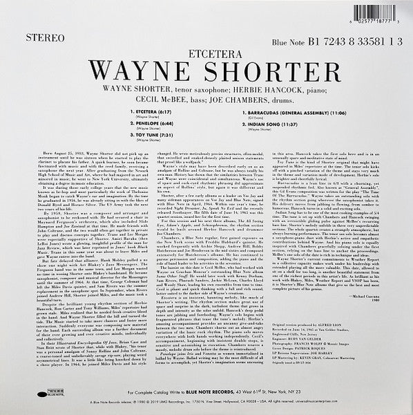 Wayne Shorter : Etcetera (LP, Album, RE, 180)